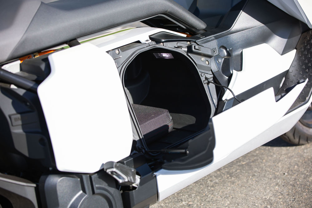 2023 BMW CE 04 scooter under seat storage