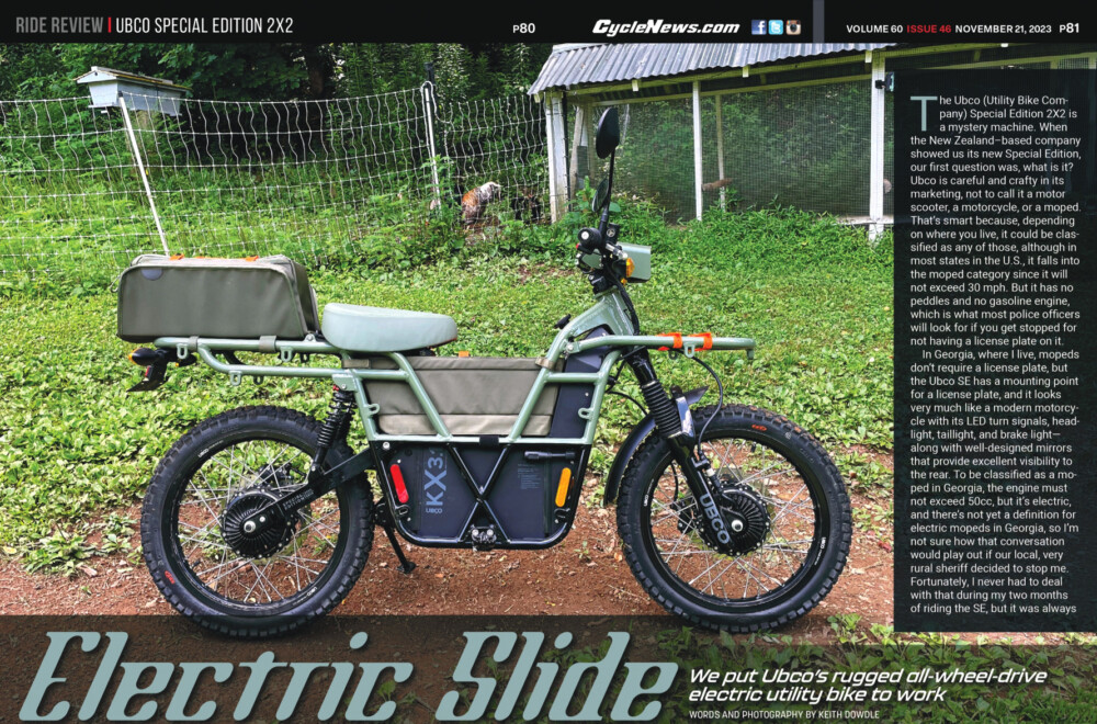 Cycle News Magazine Ubco Special Edition 2X2 Review