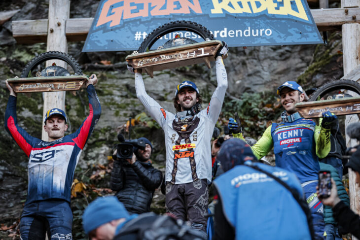 Podium - FIM Hard Enduro World Championship 2023 Stop 6 - Getzenrodeo, November 4, 2023 // Future 7 Media / Red Bull Content Pool
