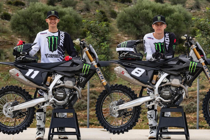 Mikkel Haarup and Camden McLellan Triumph MX2