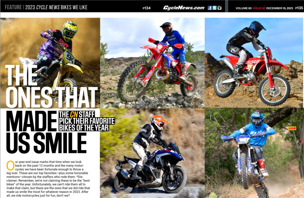 2023 Cycle News Magazine Editors Bikes We Like 2023 Cycle News Magazine Editors Bikes We Like