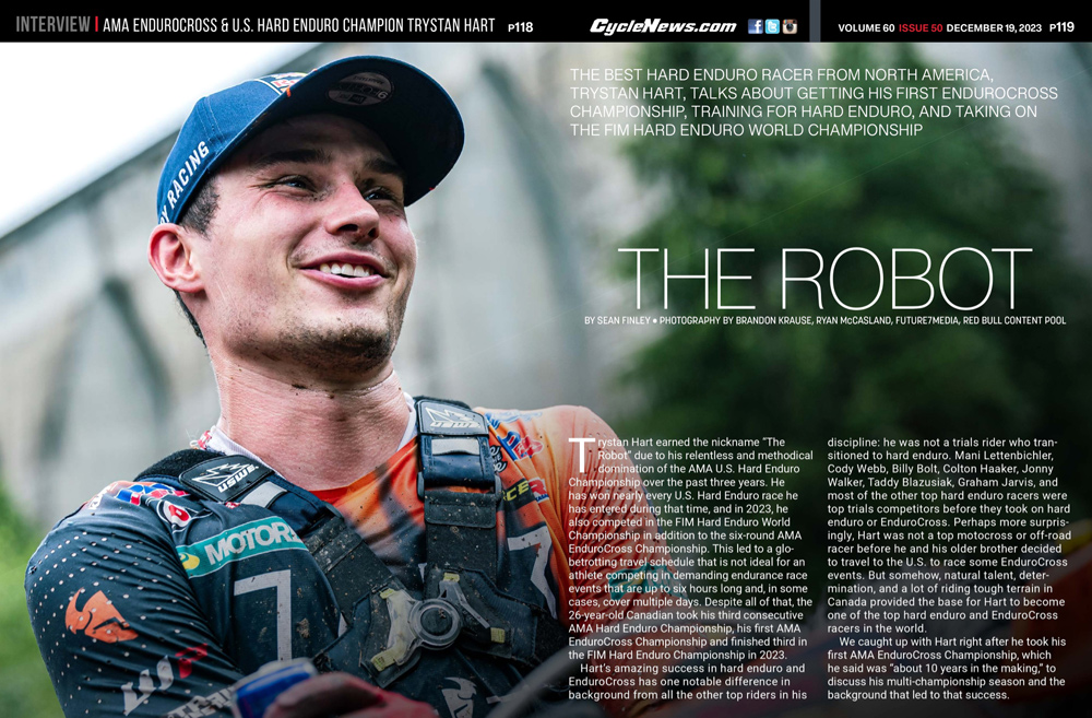 Cycle News Magazine Trystan Hart Interview