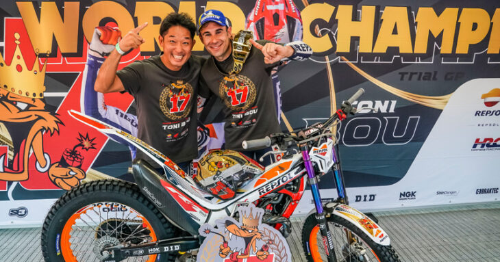 Repsol Honda Trial Team Takahisa Fujinami and Toni Bou