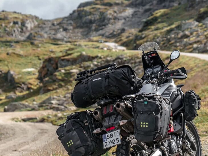 Kriega Luggage on ADV motorcycle