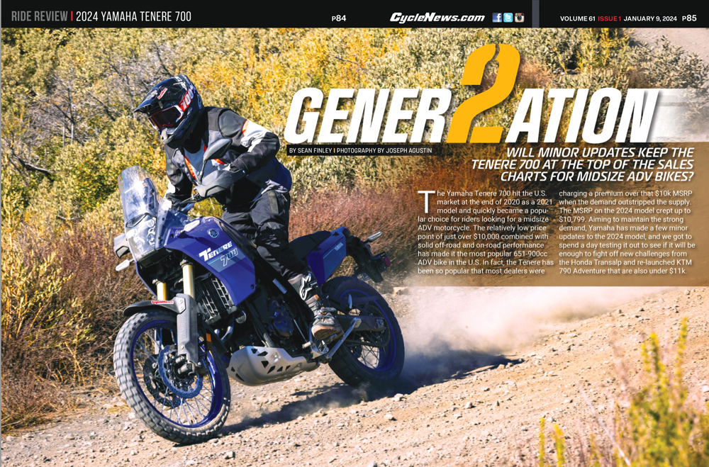 Cycle News Magazine 2024 Yamaha Tenere 700 review