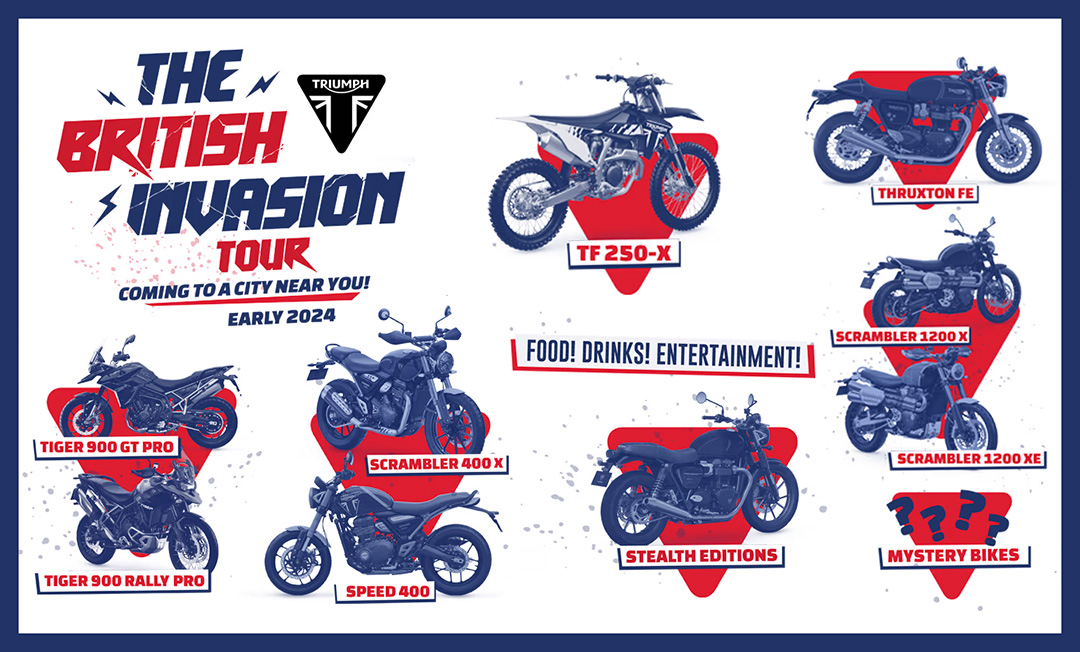 TRIUMPH BRITISH INVASION TOUR bikes
