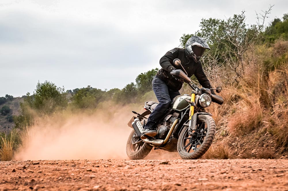 2024 Triumph Scrambler 400 X off-roading