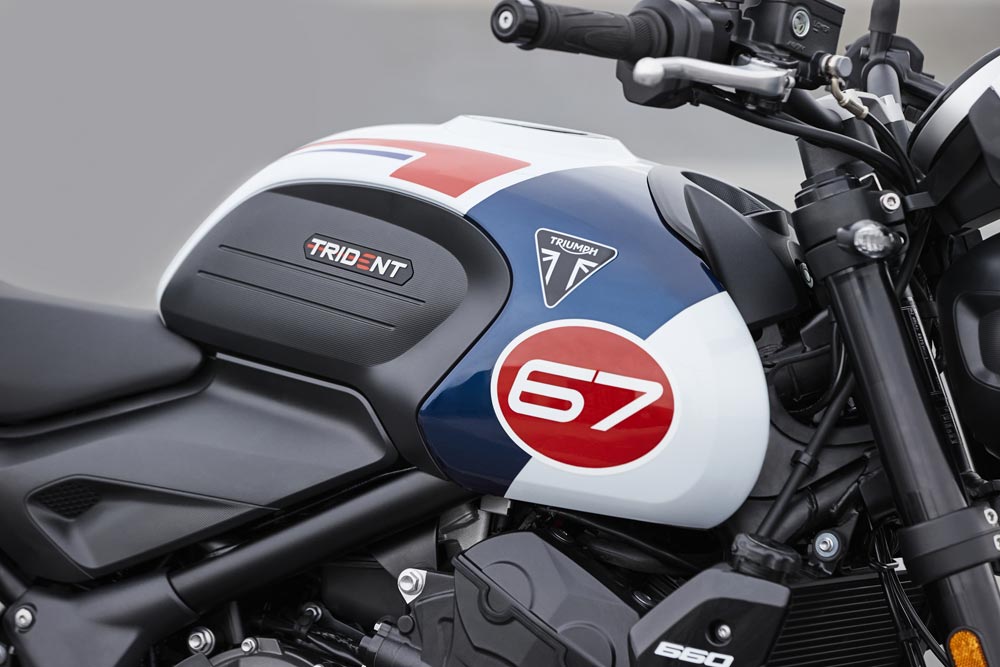 2025 Triumph Trident Triple Tribute Special Edition fuel tank
