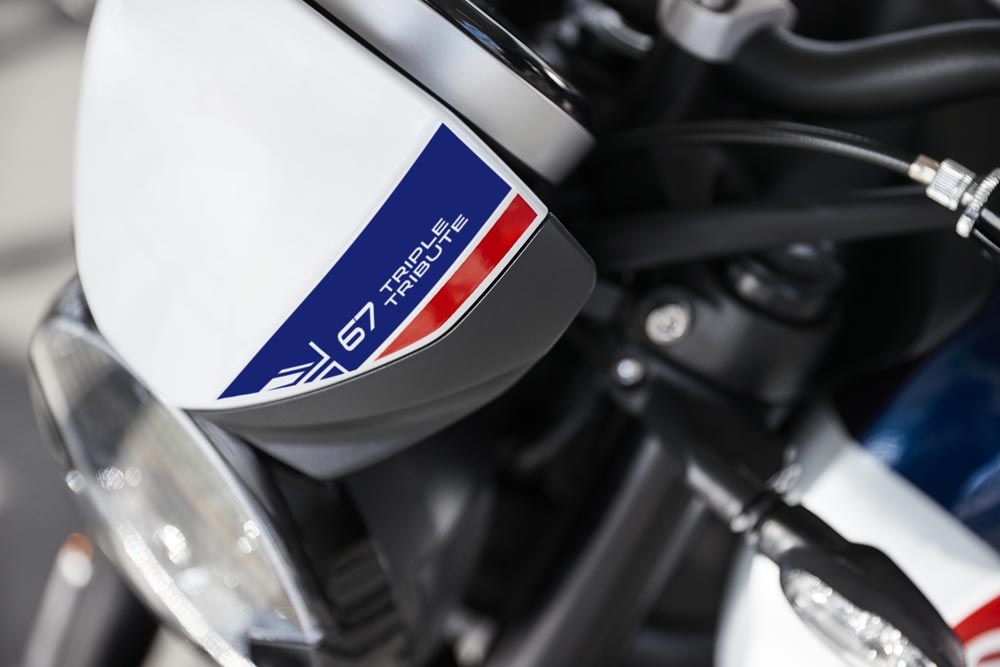 2025 Triumph Trident Triple Tribute Special Edition headlight