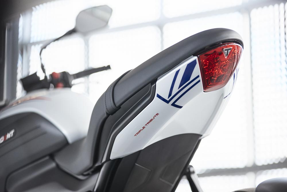 2025 Triumph Trident Triple Tribute Special Edition tail