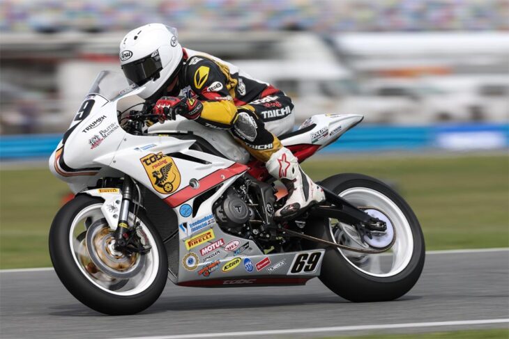 Danny Eslick TOBC Triumph Racing. Photo by Brian J Nelson