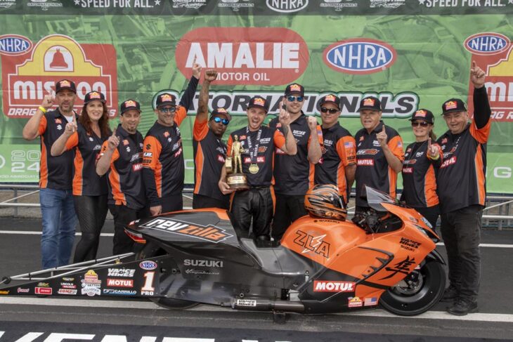 Gaige Herrera and the Vance & Hines Suzuki Team