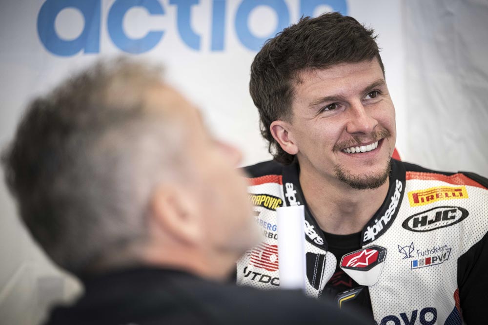 Garrett Gerloff at Catalunya WSBK Test 2024