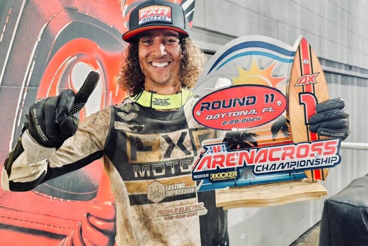 Izaih Clark at 2024 Daytona Arenacross