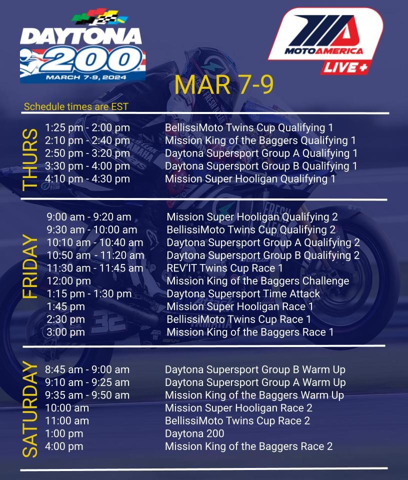 MotoAmerica How To Watch The Daytona 200 Weekend Cycle News