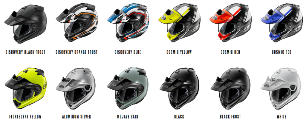 Arai XD-5 Helmet colorways