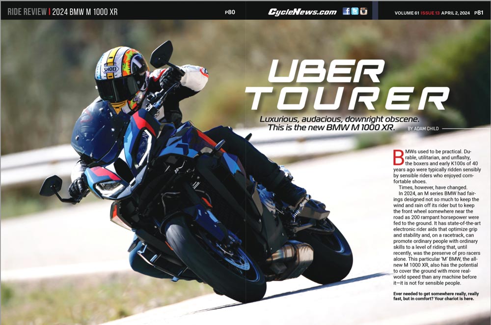 Cycle News 2024 BMW M 1000 XR Review Cycle News 2024 BMW M 1000 XR Review