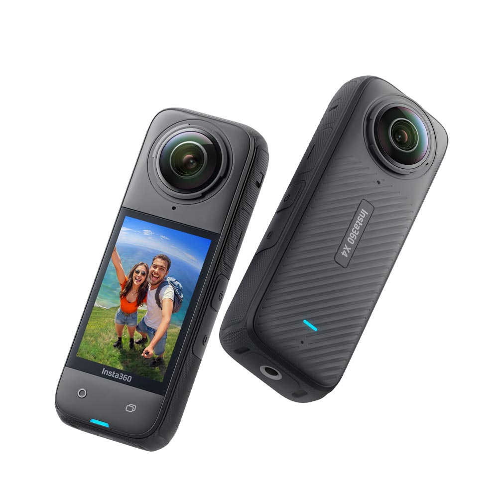 Insta360 X4 Action Camera, front and back