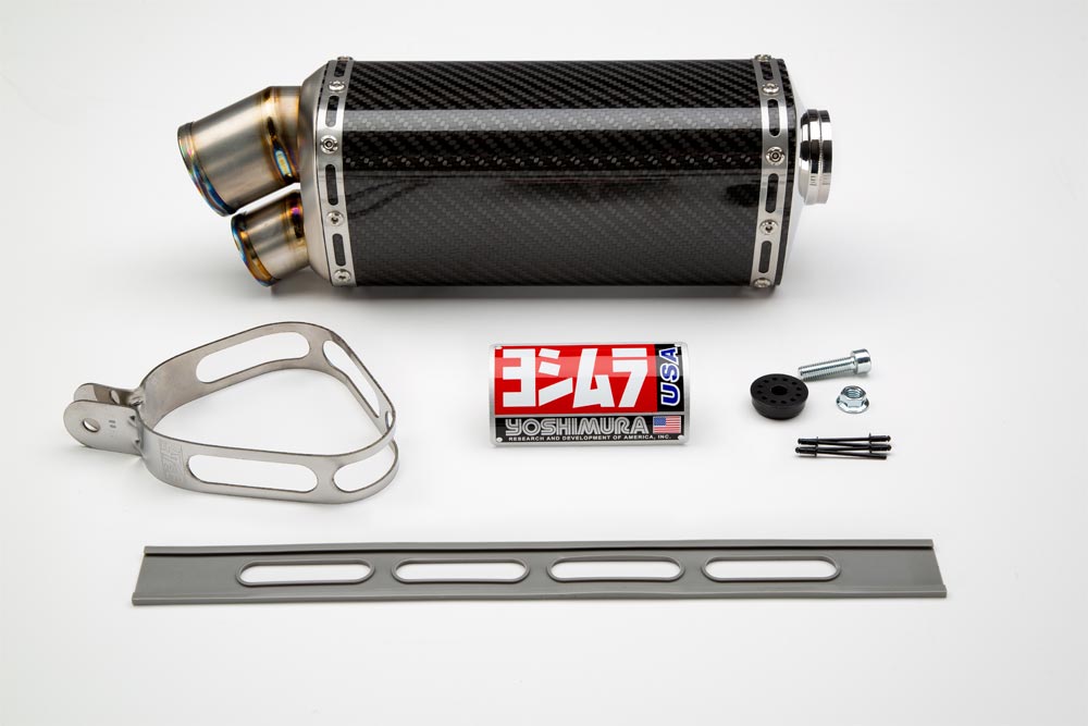 シグナスYoshimura Tri-Oval フルエキ Yoshimura Tri-Oval Dual Titanium Tip Muffler Kit - Cycle News