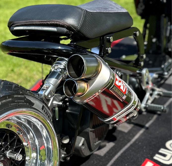 Yoshimura Tri-Oval Dual Titanium Tip Muffler Kit - Cycle News