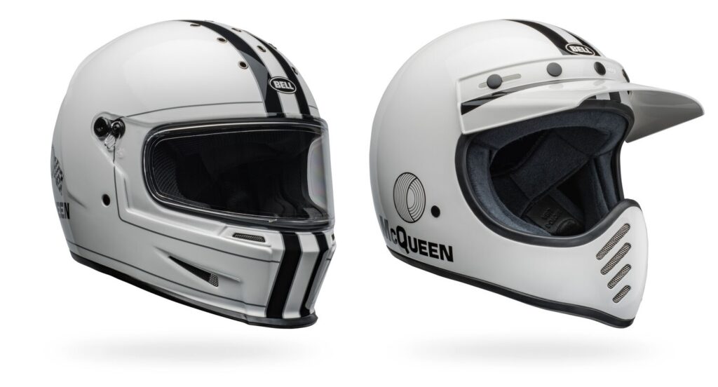 Bell Steve McQueen Moto-3 and Eliminator Helmets