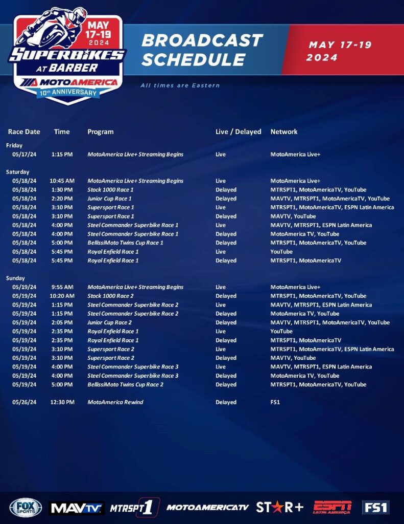 MotoAmerica Previews Superbikes at Barber Cycle News
