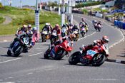 Glenn Irwin leads the way in the Superbike race.