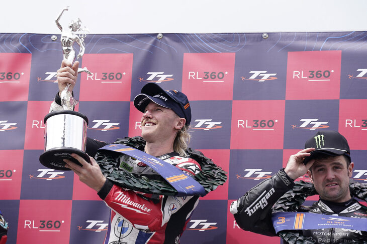 202 Isle of Man TT Davey Todd wins Superstock race one