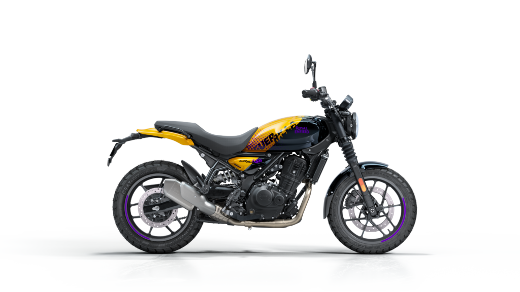 2025 Royal Enfield Guerrilla 450 - Flash Variant - Yellow Ribbon - Right Profile