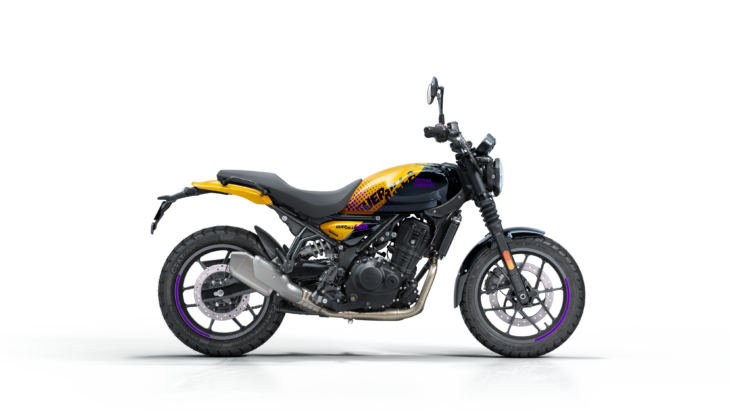 2025 Royal Enfield Guerrilla 450 - Flash Variant - Yellow Ribbon - Right Profile