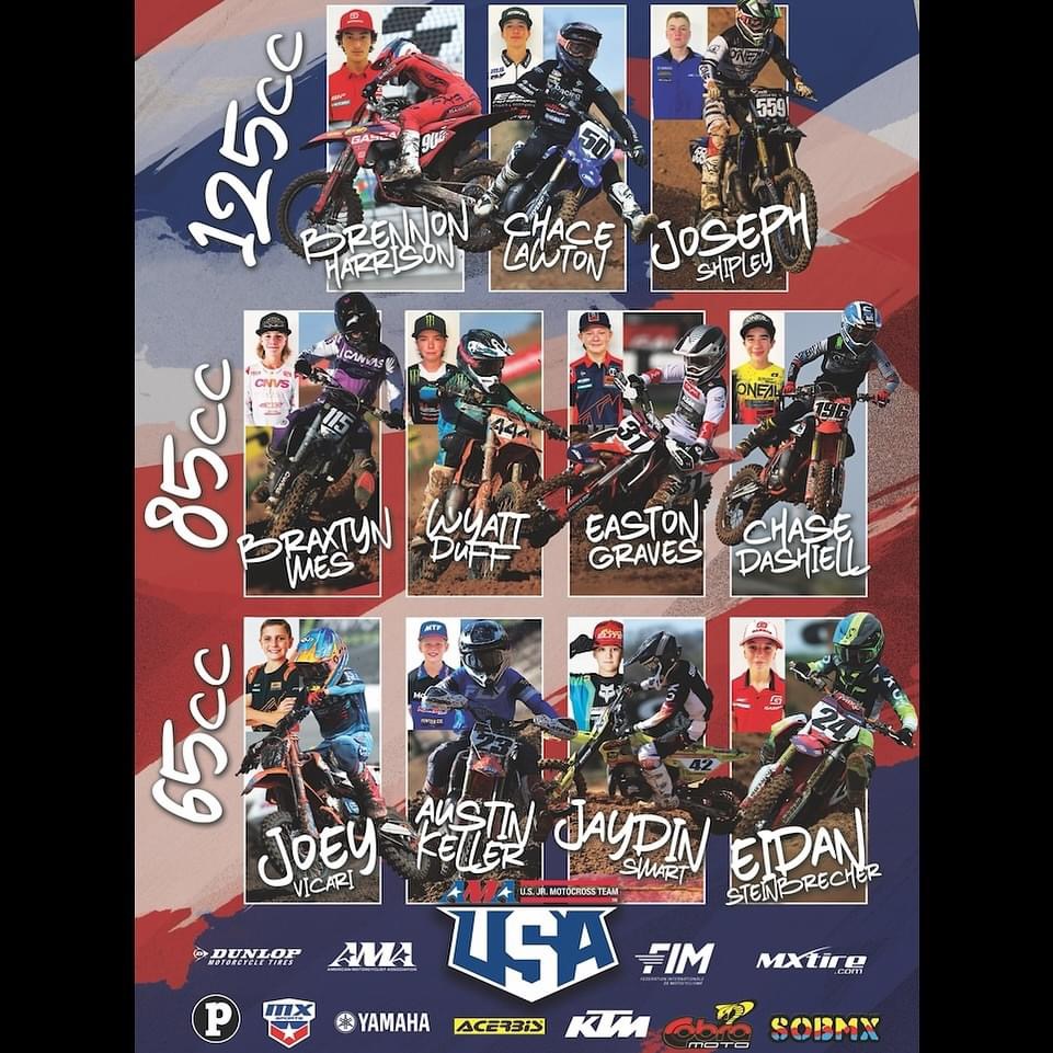 AMA 2024 U.S. Junior Motocross Team