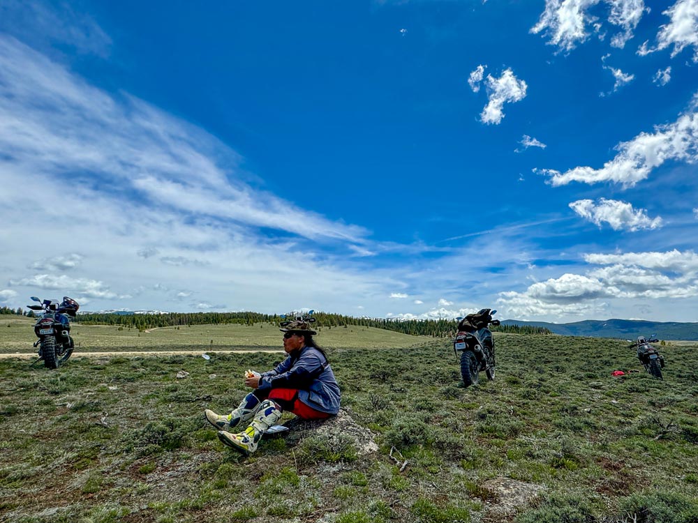 Lunch Stop on Motorcycle ADV ride