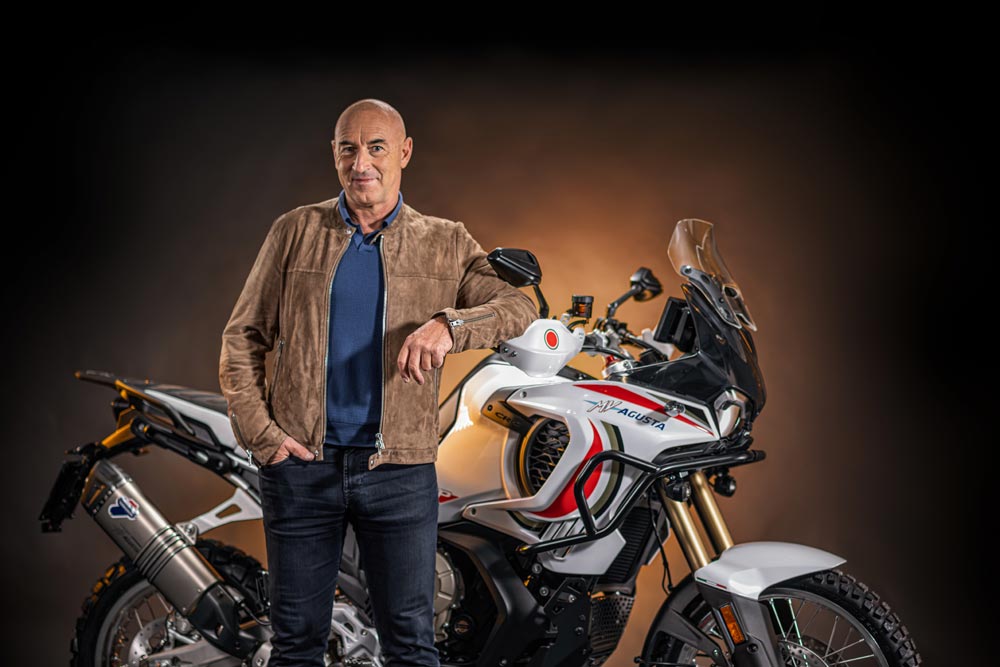 Edi Orioli and MV Agusta LE LXP Orioli