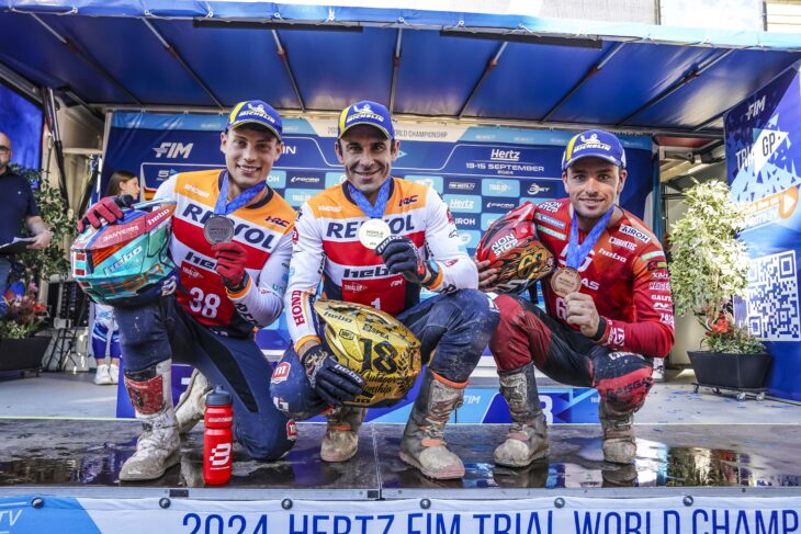 2024 FIM TrialGP of Spain podium