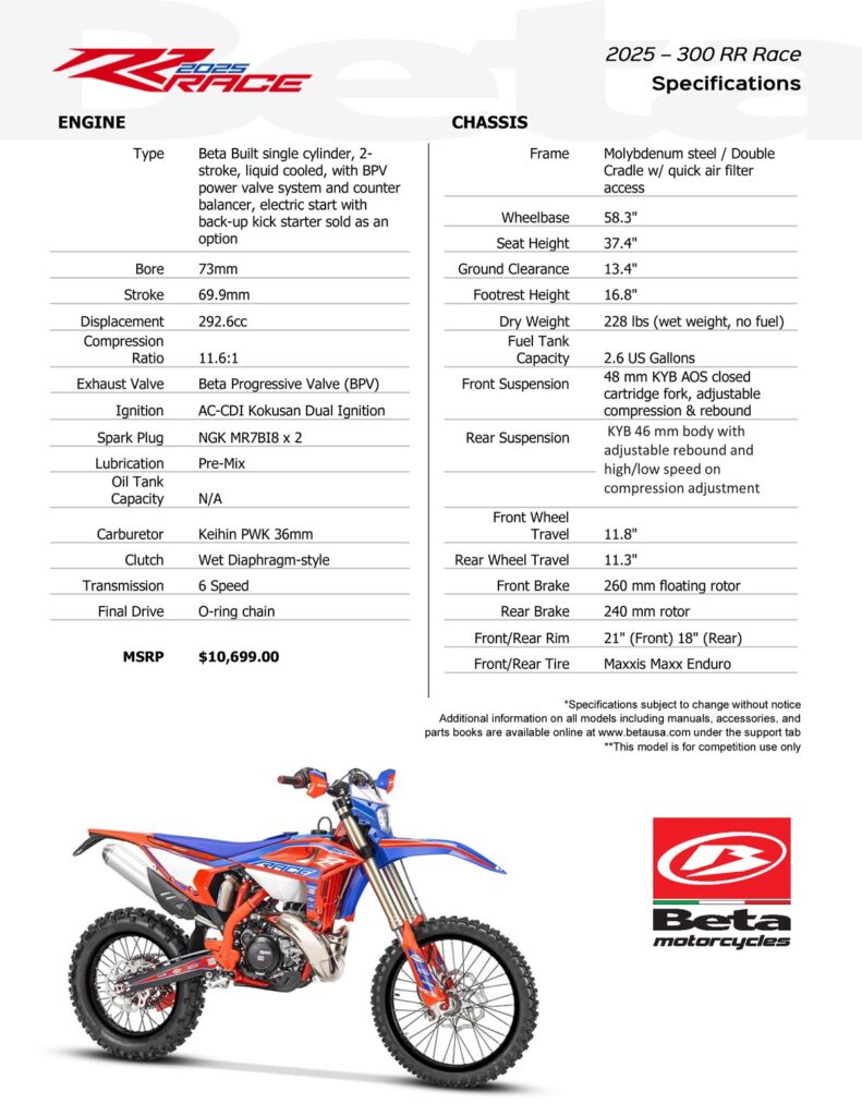 New 2025 Beta RR Race OffRoaders Prices and Specs Cycle News