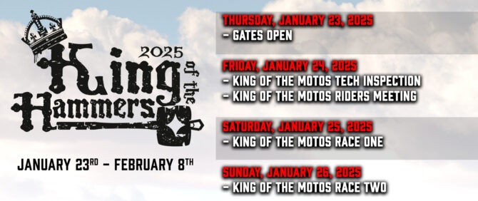 2025 King of the Motos Schedule