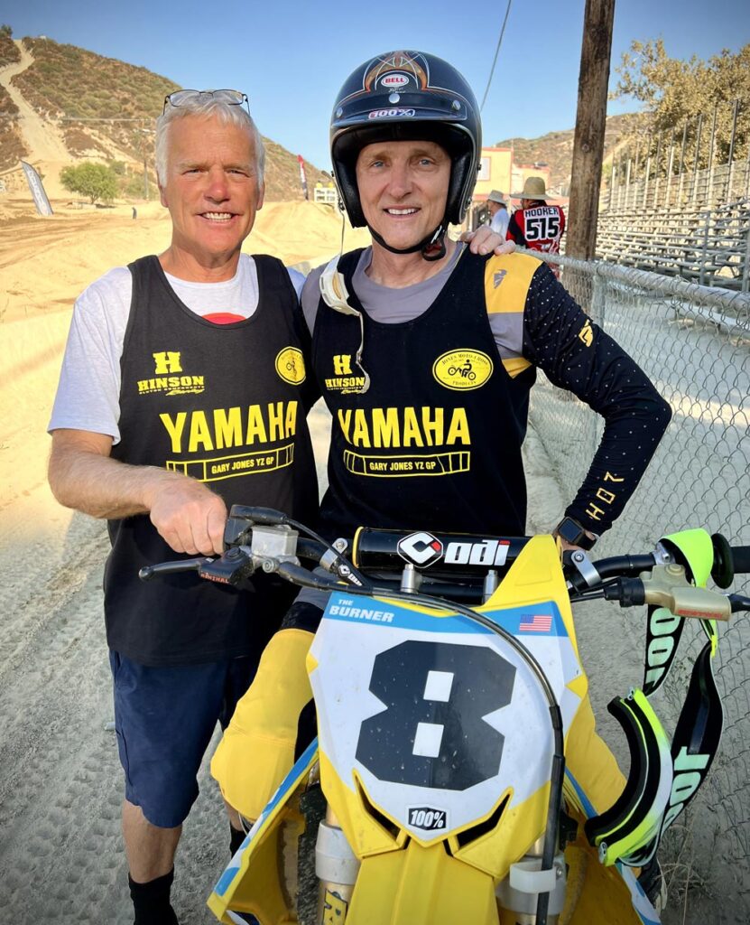 Jim Holley and Scott Burnworth at 2024 So Cal Vintage & Modern MX Classic. Photo Debbi Tamietti