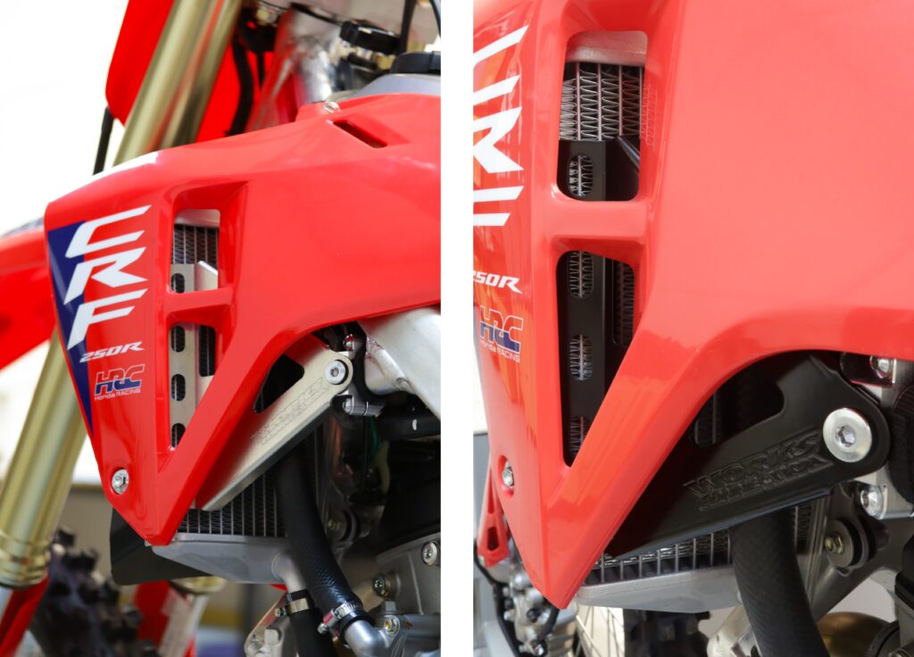 Works Connection CRF250R450R Radiator Braces on Honda