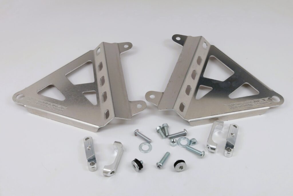 Works Connection CRF250R450R Radiator Braces silver