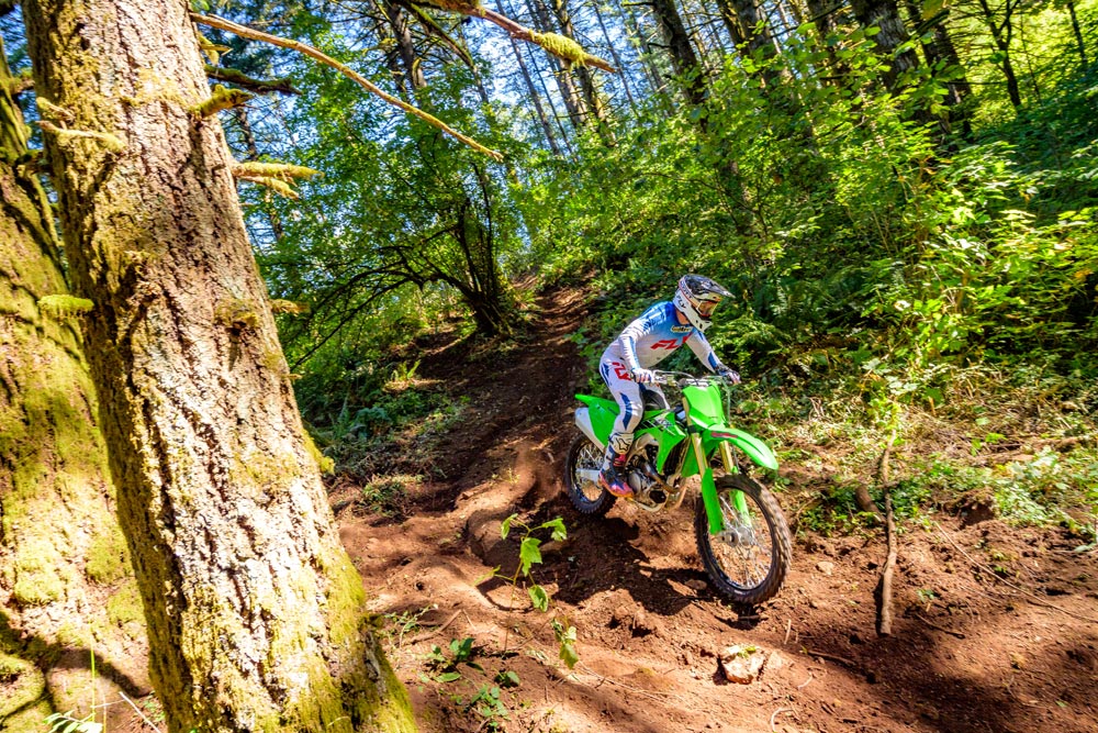 2025 Kawasaki KX250X trail riding 2025 Kawasaki KX250X trail riding