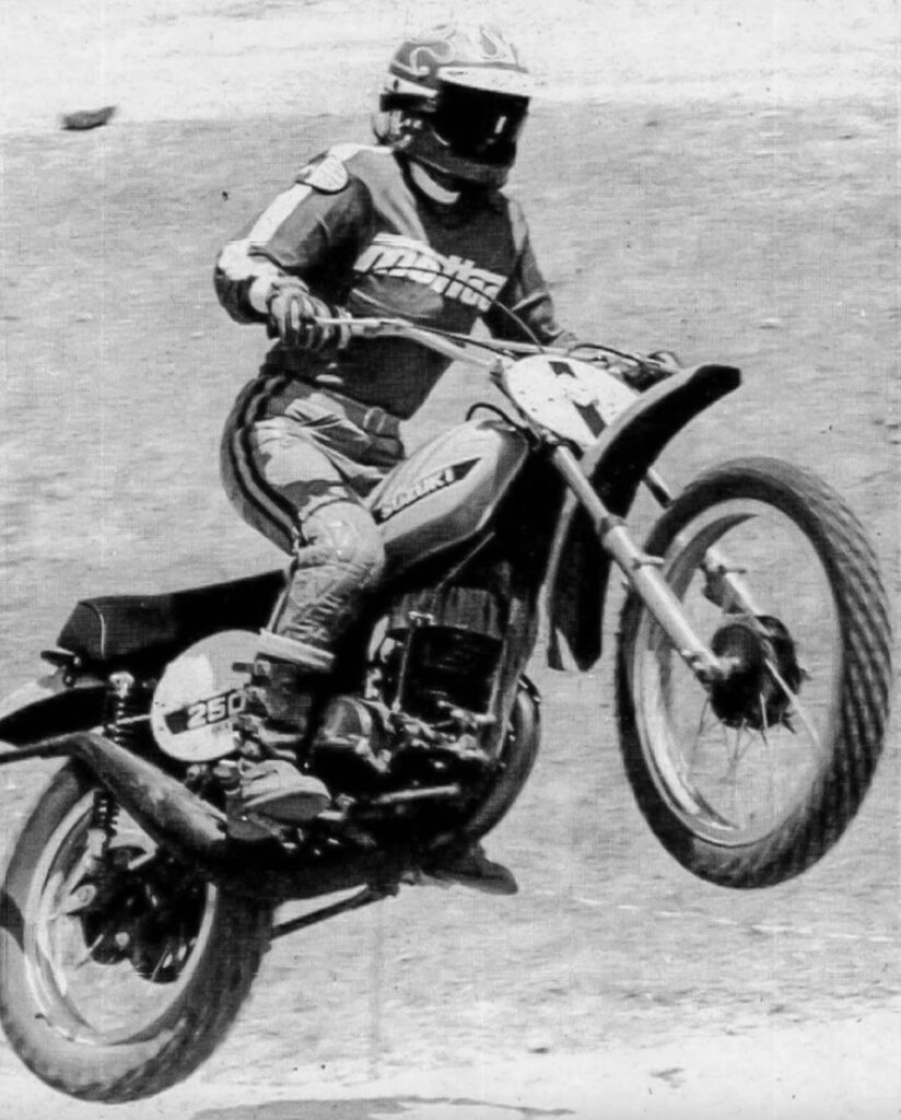 Cycle News Archives 1973 Suzuki TM250 wheelie