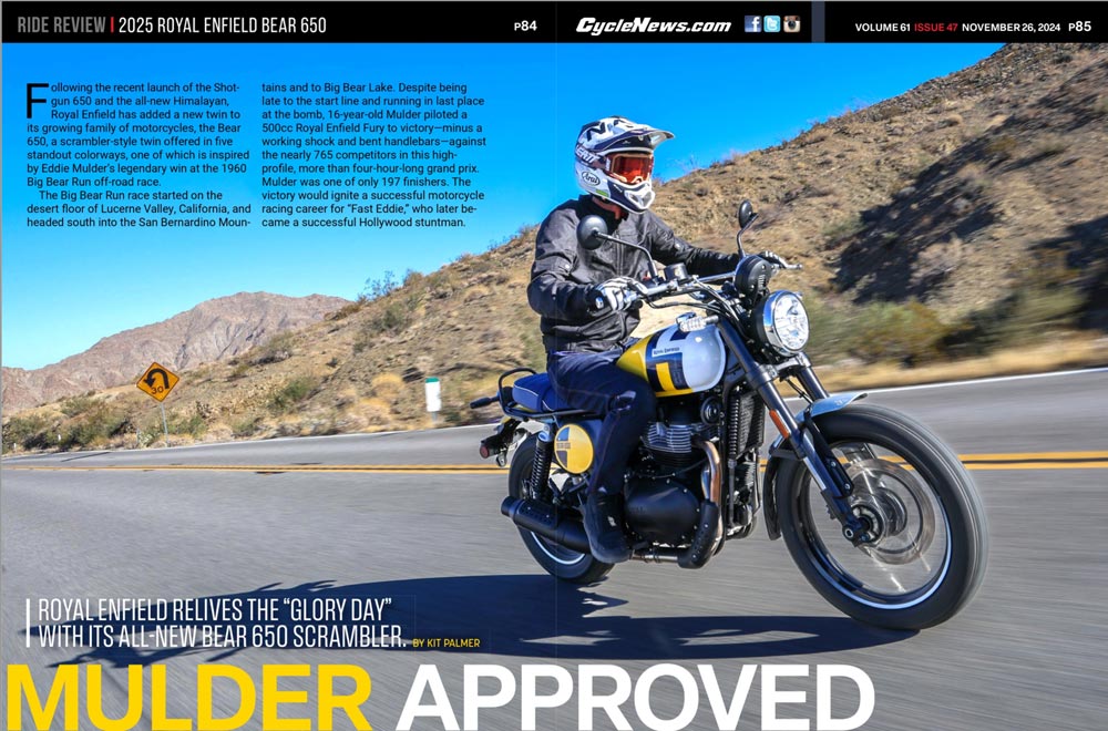 Cycle News Magazine 2025 Royal Enfield Bear 650 Review Cycle News Magazine 2025 Royal Enfield Bear 650 Review