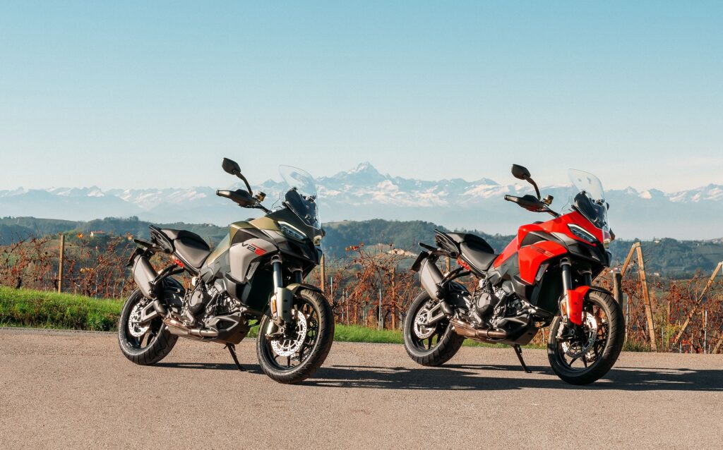 2025 Ducati Multistrada V2 S (left) V2 (right)