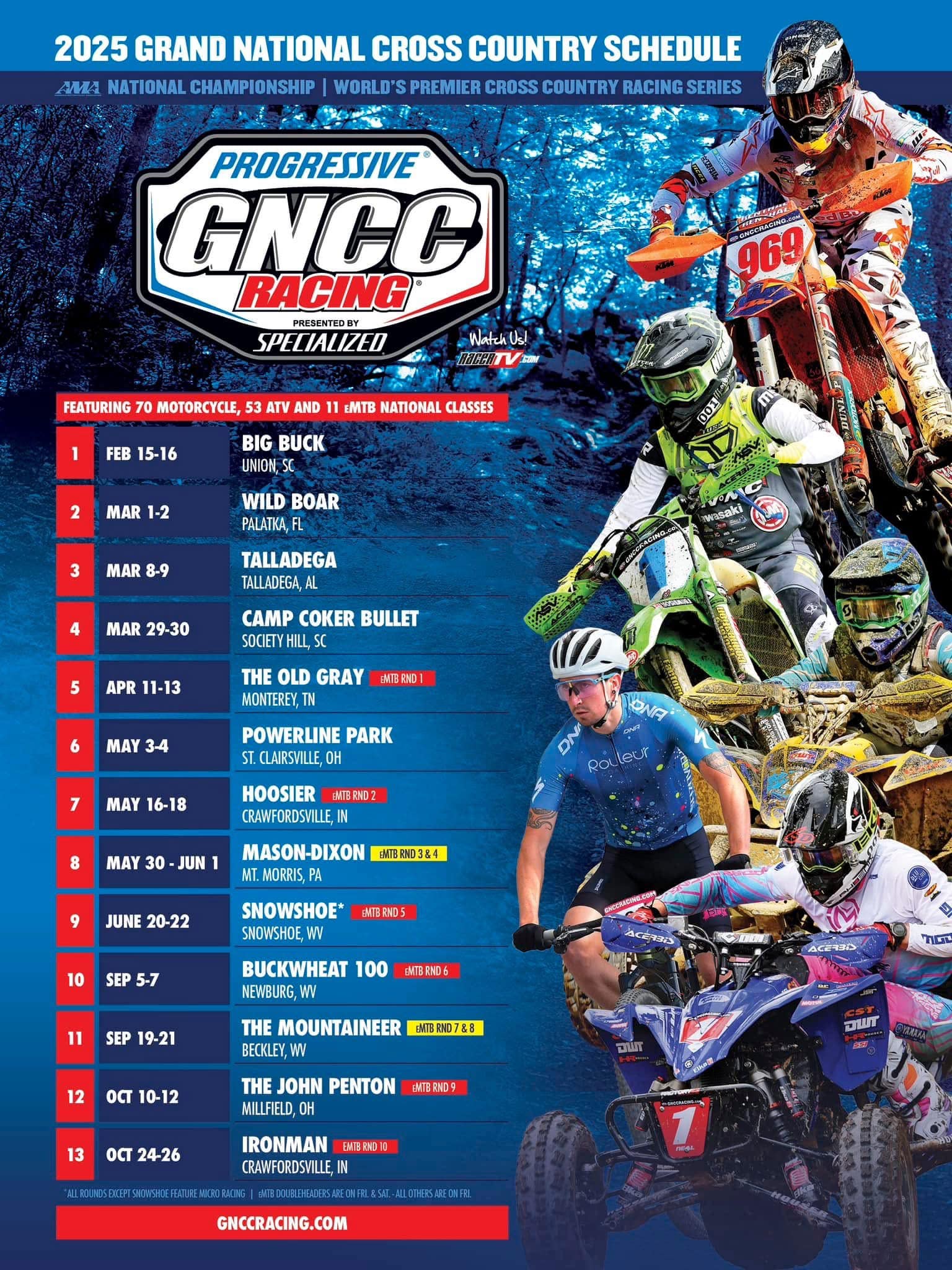 2025 GNCC Schedule Cycle News 2025 GNCC Schedule Cycle News