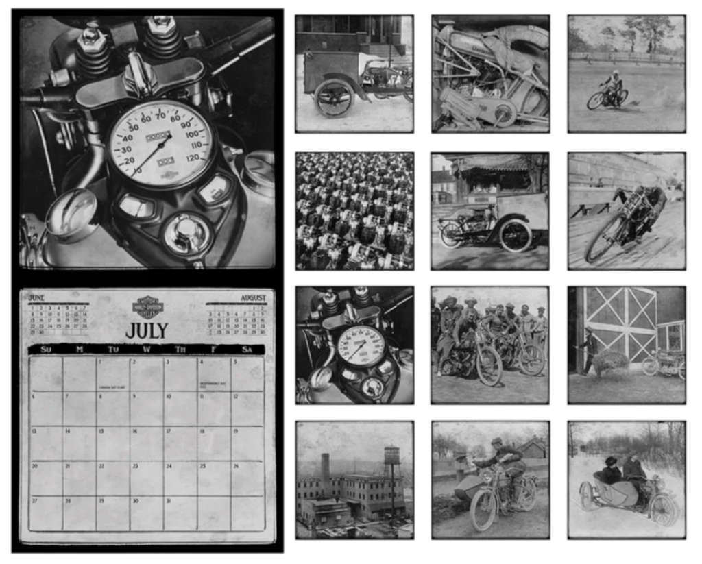 2025 Harley-Davidson Historic Archives wall calendar