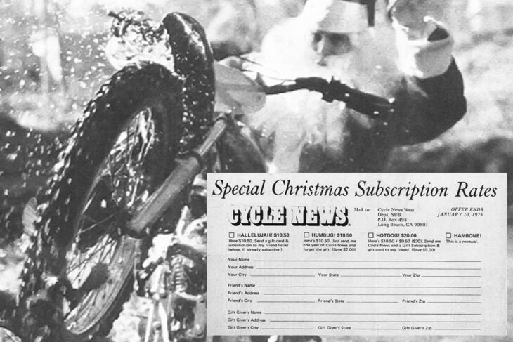Cycle News Subscription advertisement 1975