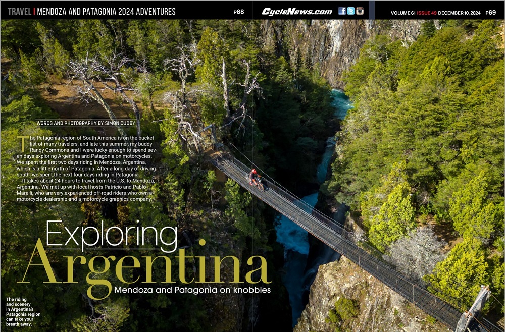 Cycle News Magazine Patagonia 2024 Adventure riding