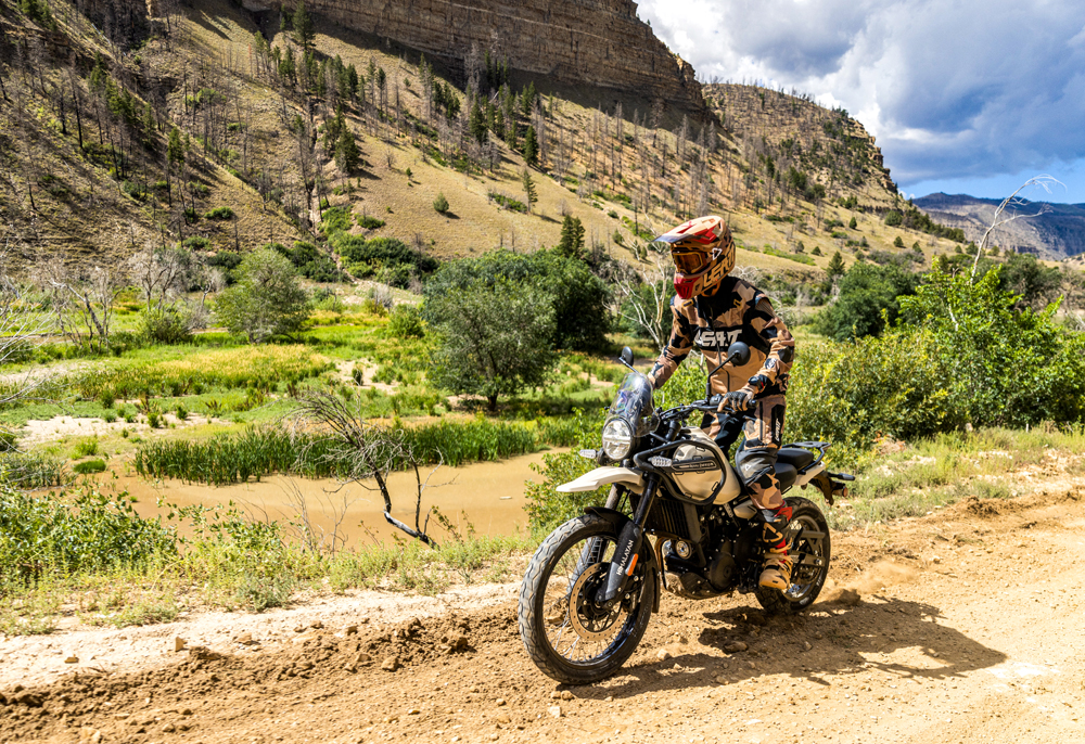 Kit Palmer riding 2024 Royal Enfield Himalayan Kit Palmer riding 2024 Royal Enfield Himalayan