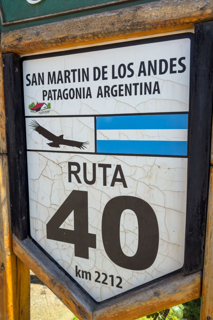 road sign Patagonia 2024 Adventure riding