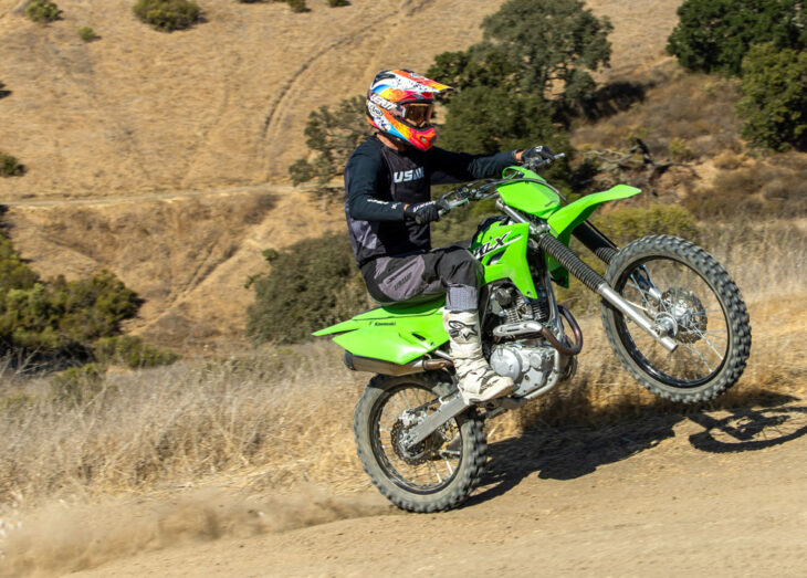 2025 Kawasaki KLX230R wheelie 2025 Kawasaki KLX230R wheelie